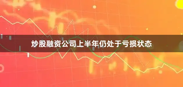 炒股融资公司上半年仍处于亏损状态